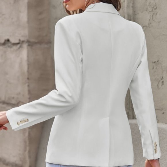 One-Button Flap Pocket Blazer - Picture 3 of 9